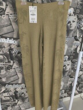 Zara Olive Green Wide Leg Pants